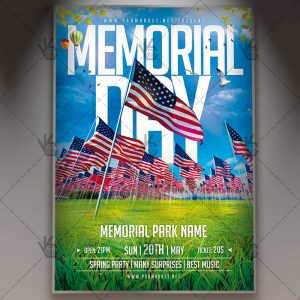 Download Memorial Day Party Flyer - PSD Template
