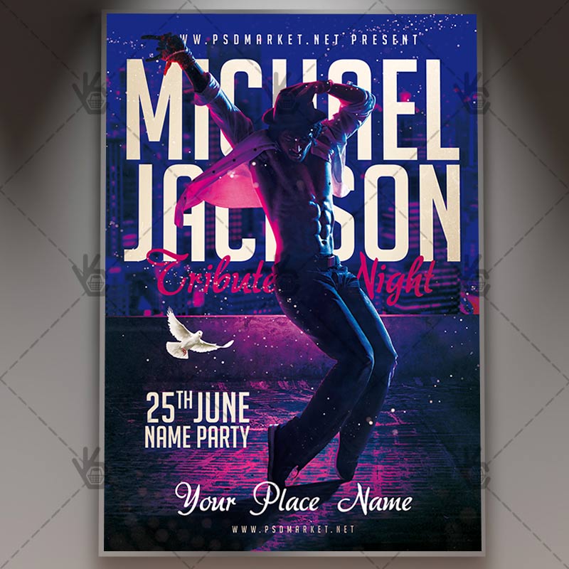Download Michael Jackson Tribute Night Flyer - PSD Template