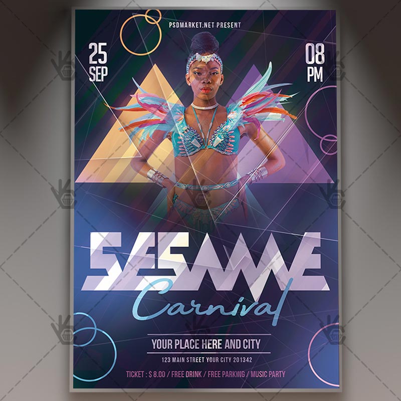 Download Sesame Carnival Flyer - PSD Template