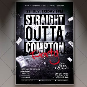 Download Straight Outta Compton Flyer - PSD Template