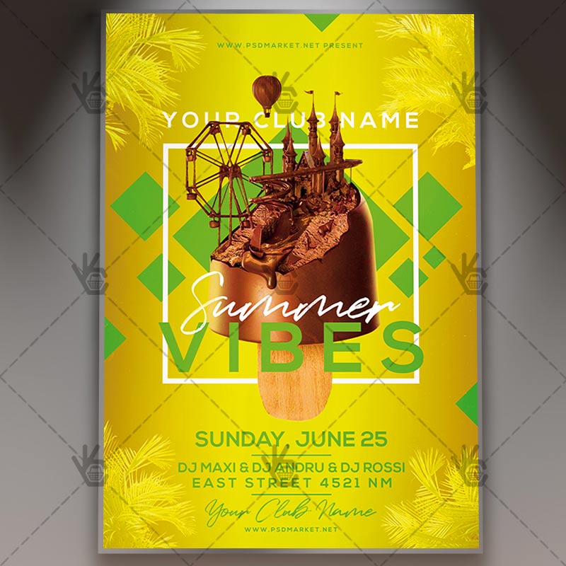 Download Summer Vibes Flyer - PSD Template