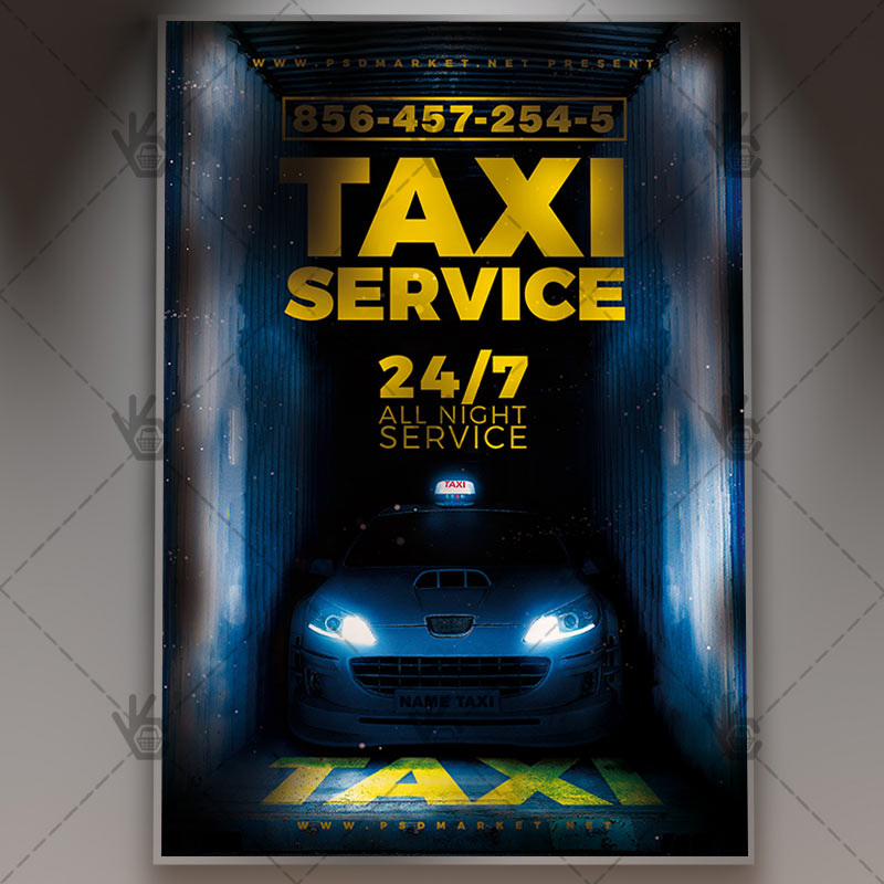 Download Taxi Service Flyer - PSD Template