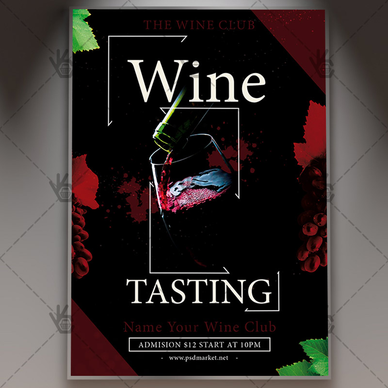 Download Wine Tasting Events Flyer - PSD Template