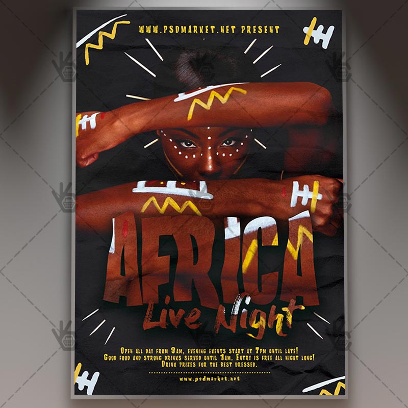 Download African Flyer - PSD Template