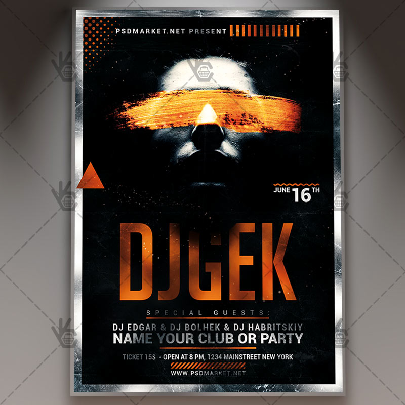 Download Club Event Flyer - PSD Template