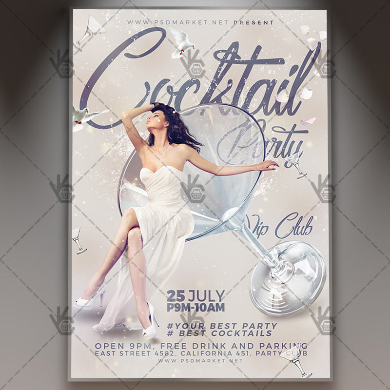 Download Cocktail Party Flyer - PSD Template
