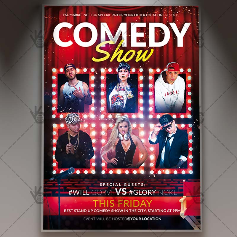 Download Comedy Show Flyer - PSD Template