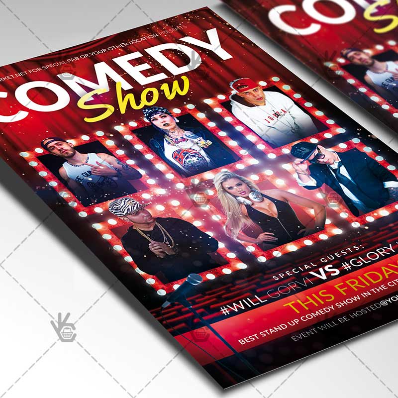 Download Comedy Show Flyer PSD Template PSDmarket