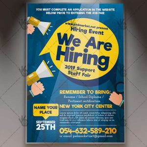 Download Hiring Job Flyer - PSD Template