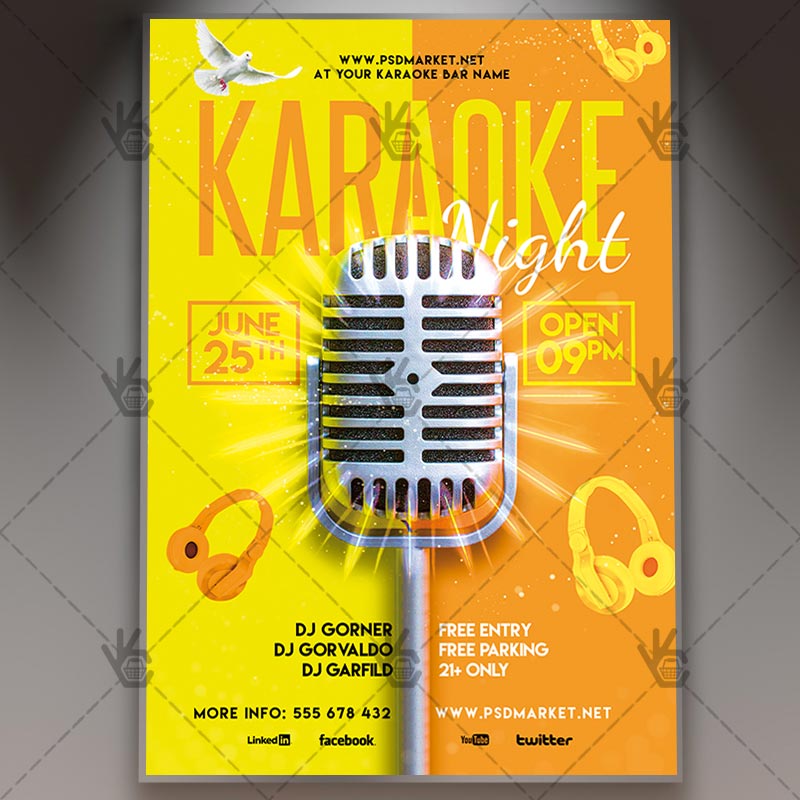 Download Karaoke Night Flyer - PSD Template