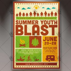 Download Summer Blast Camp Flyer - PSD Template