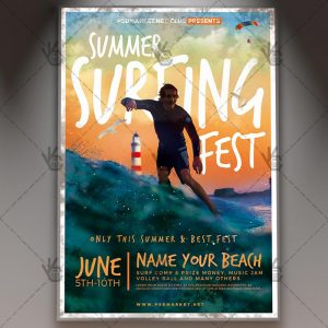 Download Surfing Flyer - PSD Template