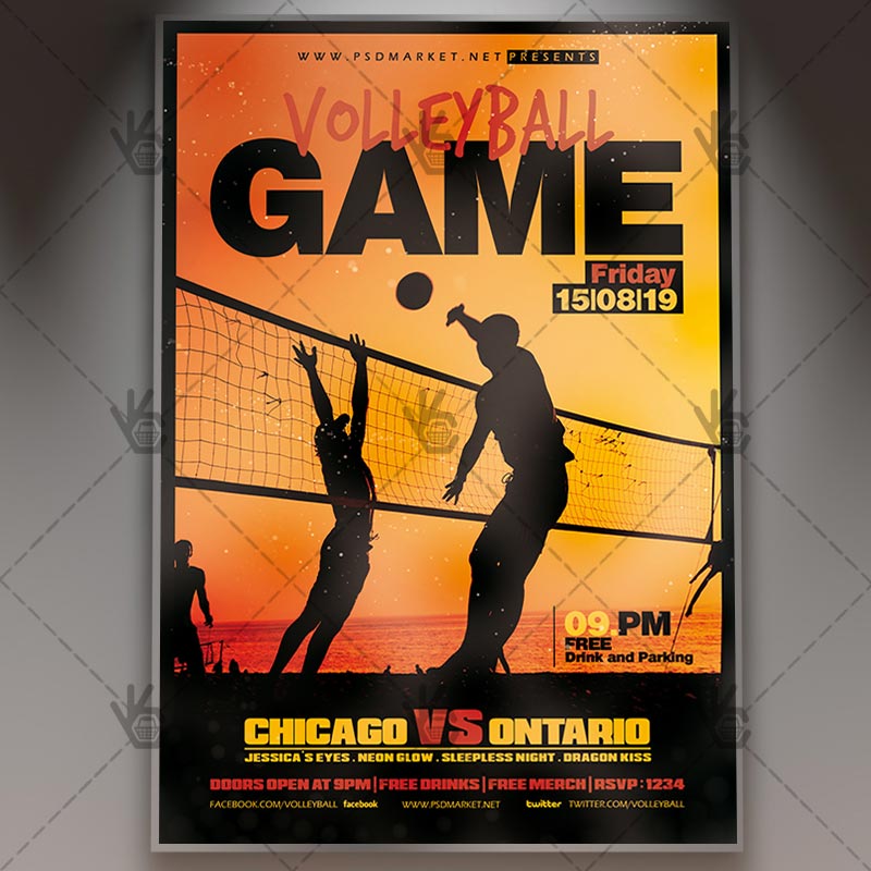 Download Volleyball Flyer - PSD Template