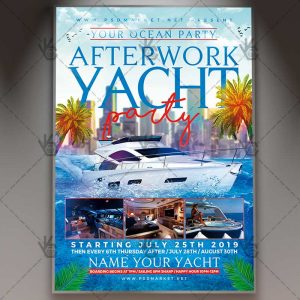 Download After Work Yacht Party Flyer - PSD Template