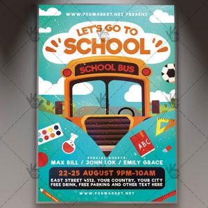 Download Back to School Events Flyer - PSD Template