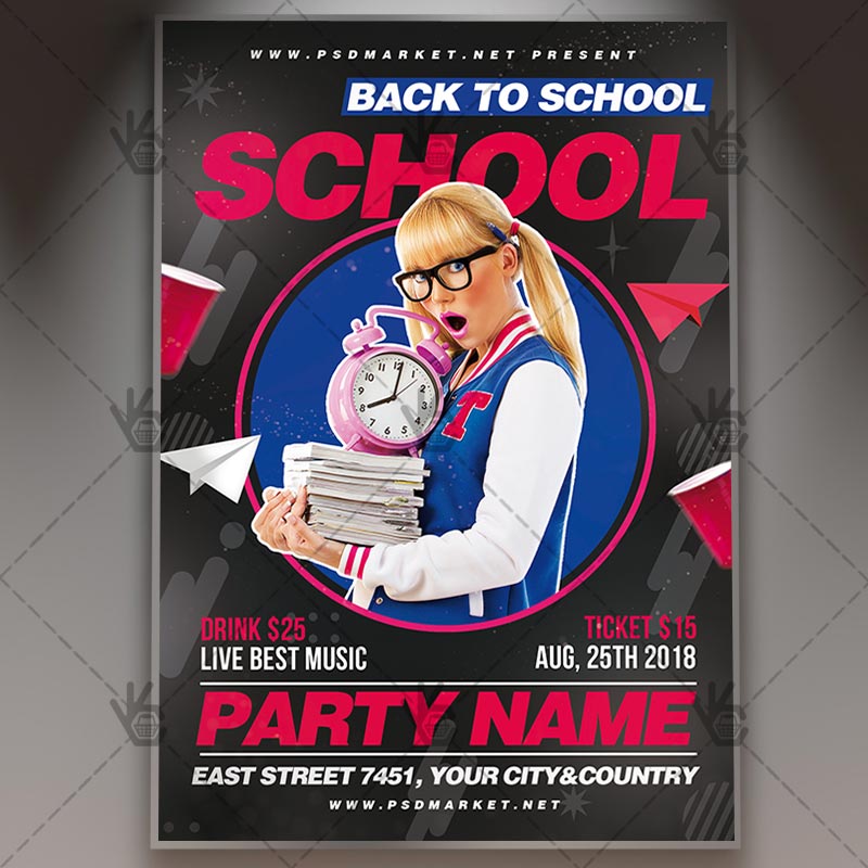 Download Back to School Flyer - PSD Template