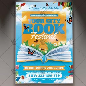 Download Book Festival Flyer - PSD Template