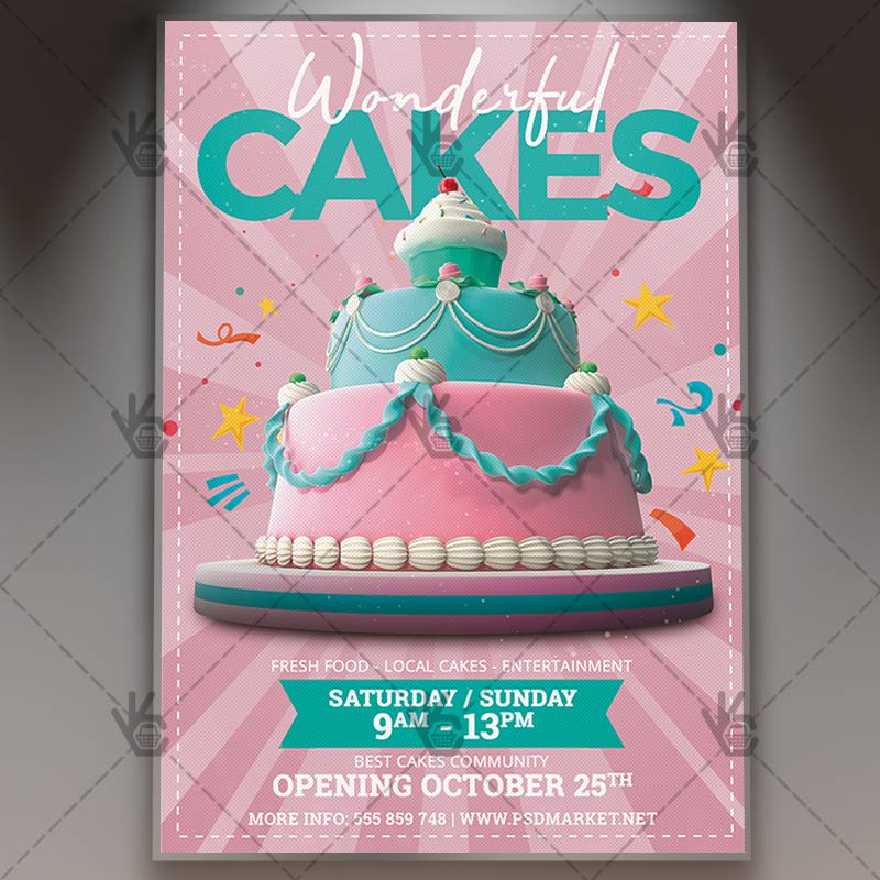 Download Cakes Flyer - PSD Template
