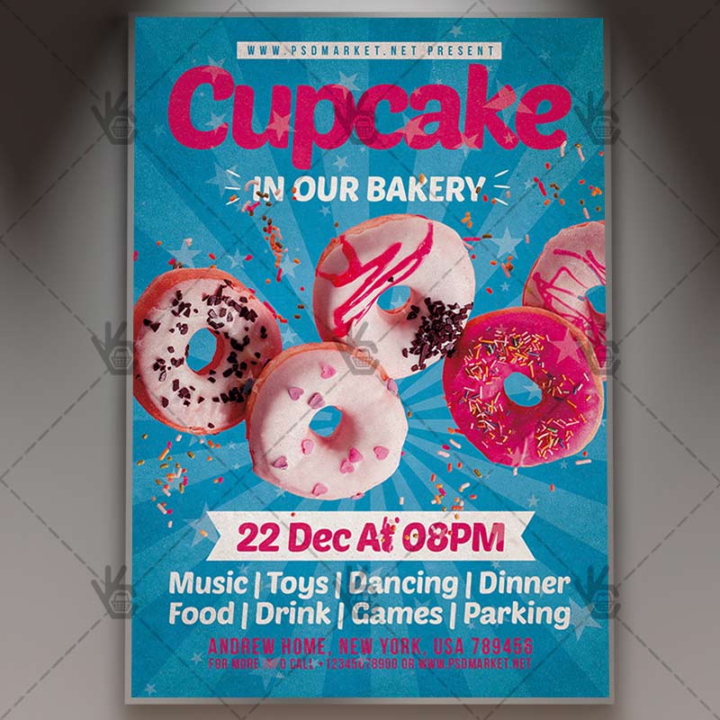 Download Cupcake Flyer - PSD Template