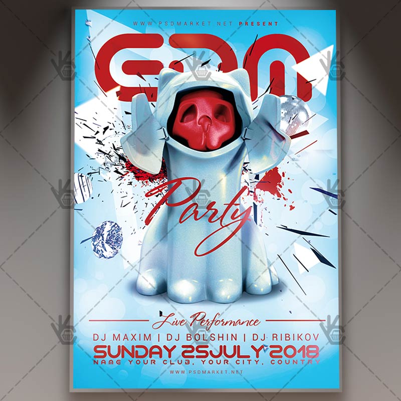 Download EDM Party Flyer - PSD Template