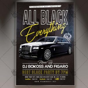 Download All Black Everything Flyer - PSD Template
