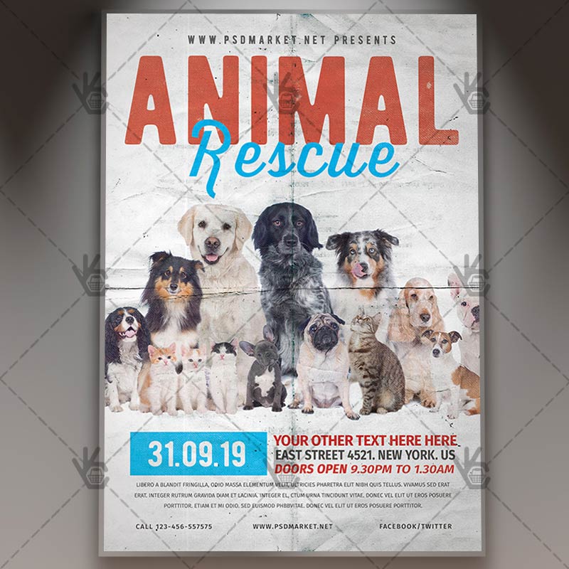 Download Animal Rescue Flyer - PSD Template