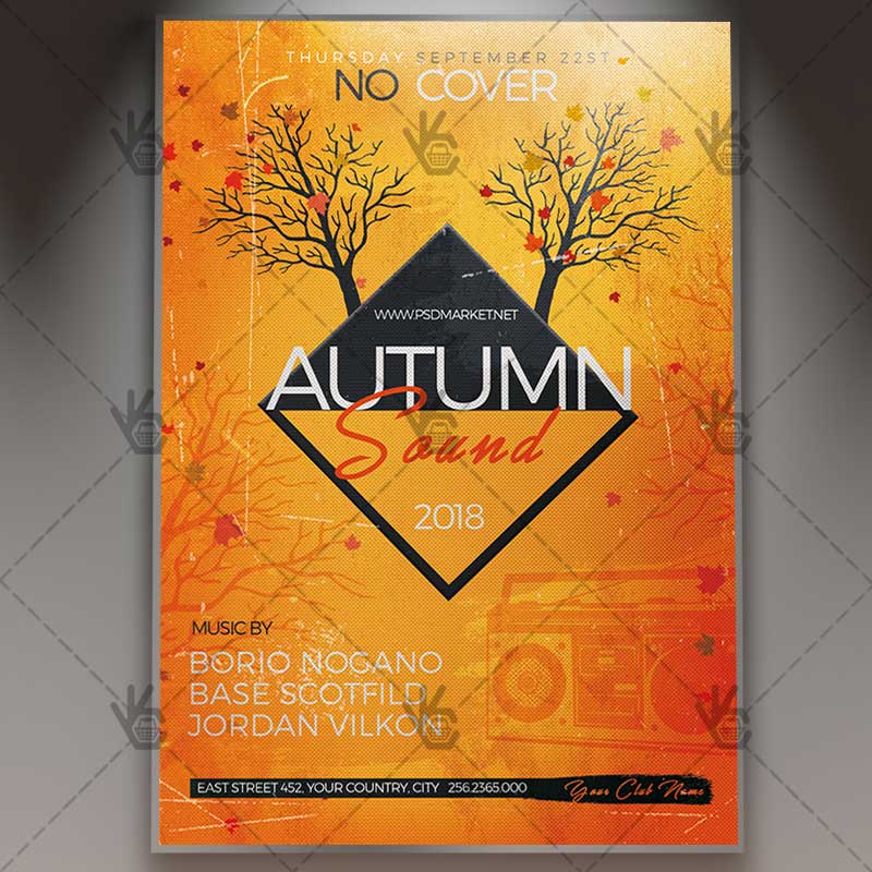 Download Autumn Sound Flyer - PSD Template