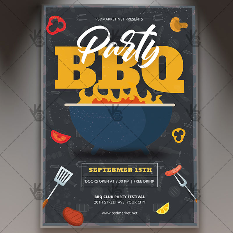 Download BBQ Flyer - PSD Template