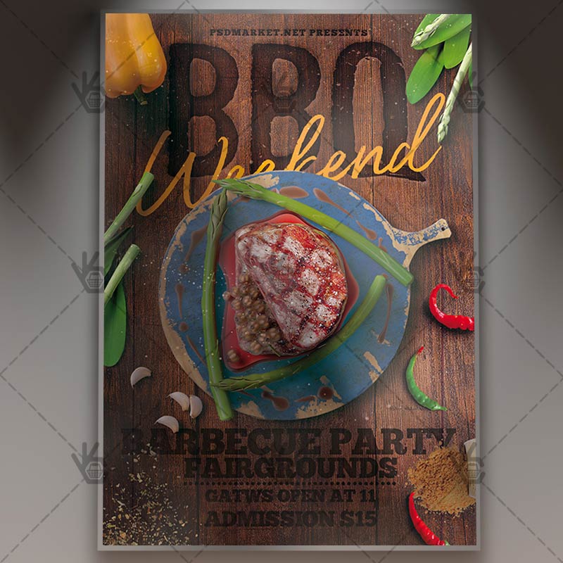 Download BBQ Weekend Flyer - PSD Template