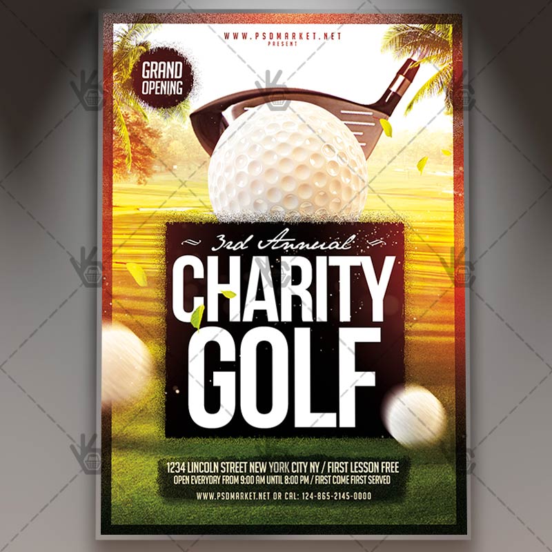 Download Download Charity Golf Flyer Psd Template Psdmarket Yellowimages Mockups