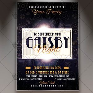 Download Gatsby Night Flyer - PSD Template