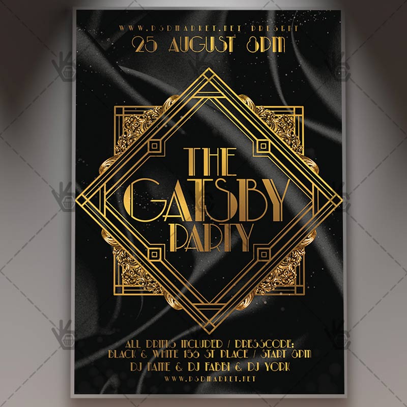 Download Gatsby Party Flyer - PSD Template