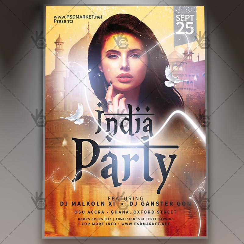 Download India Party Flyer - PSD Template