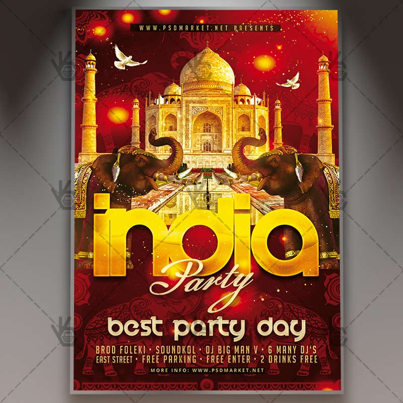 Download India Party Night Flyer - PSD Template