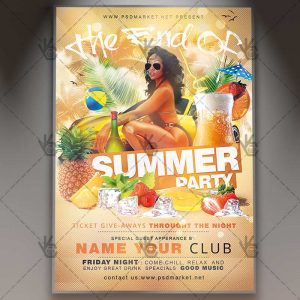 Download The End of Summer Party Flyer - PSD Template