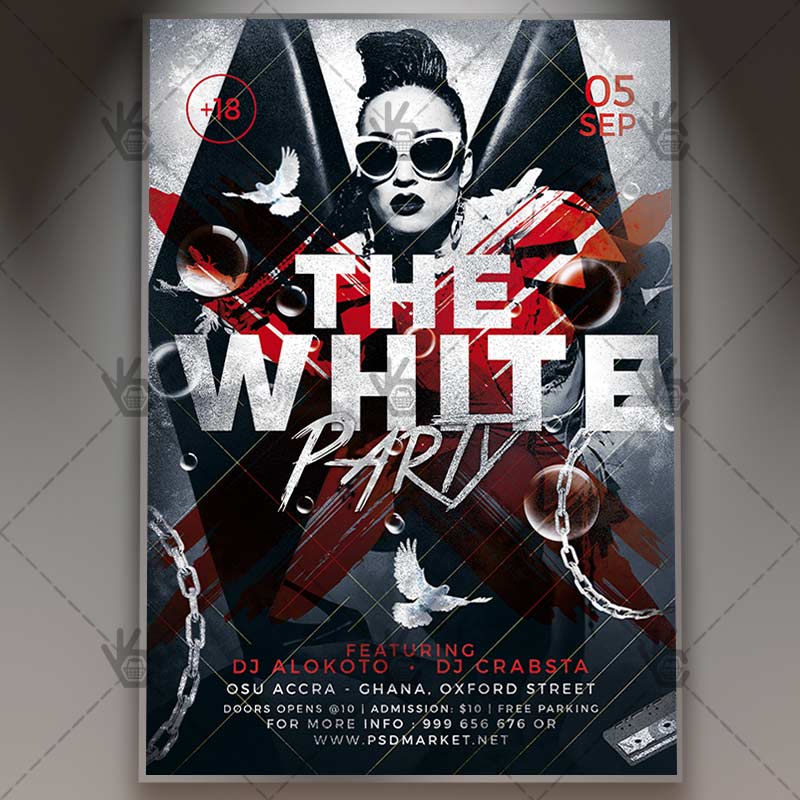Download The White Party Flyer - PSD Template