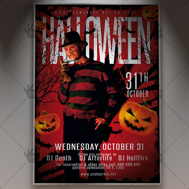 Download Happy Halloween Flyer - PSD Template