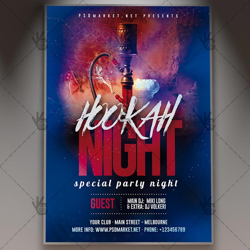 Download Hookah Night Flyer - PSD Template