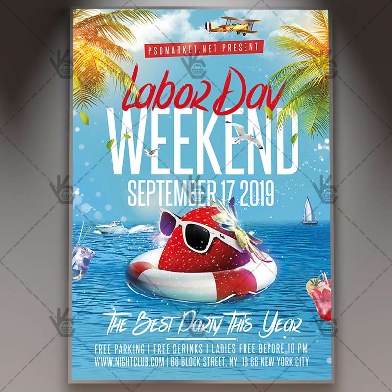 Download Labor Day Weekend Flyer - PSD Template