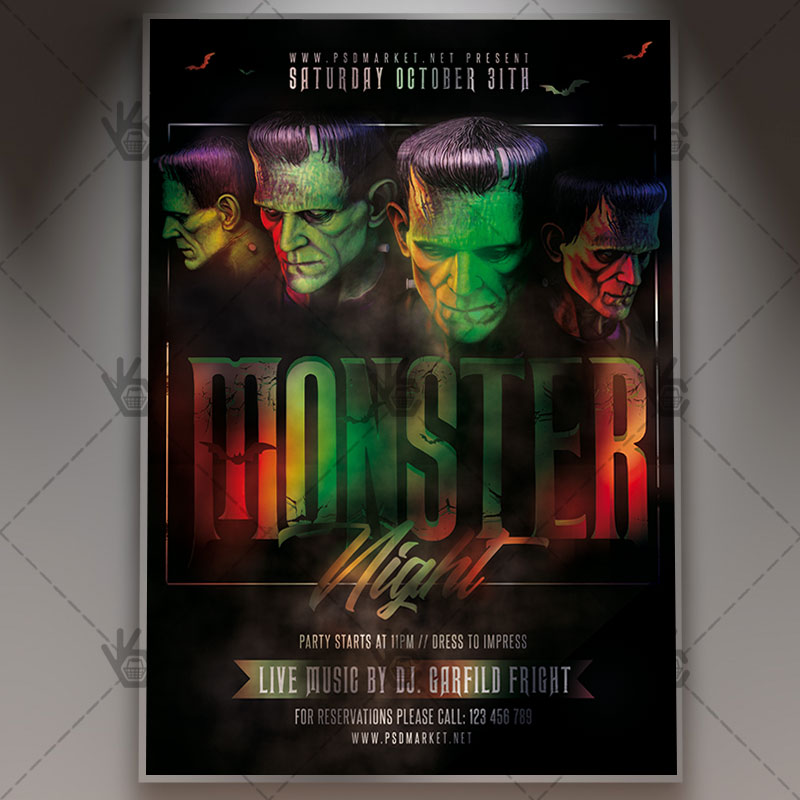 Download Monster Night Flyer - PSD Template