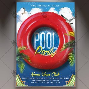 Download Pool Party Night Flyer - PSD Template
