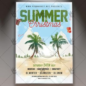 Download Summer Christmas Flyer - PSD Template