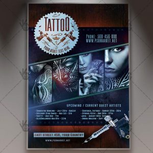 Download Tattoo Flyer - PSD Template