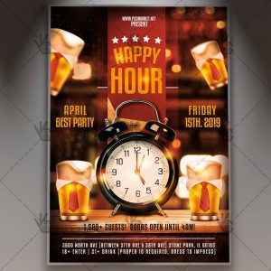 Download Best Happy Hour Flyer - PSD Template