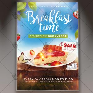 Download Breakfast Time Flyer - Food PSD Template