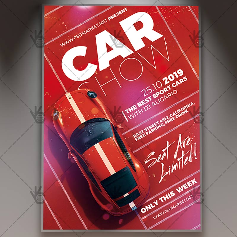 Download Car Show Flyer - PSD Template