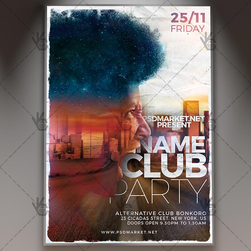 Download Club Party Night Flyer - PSD Template