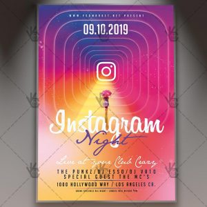 Download Instagram Night Flyer - PSD Template