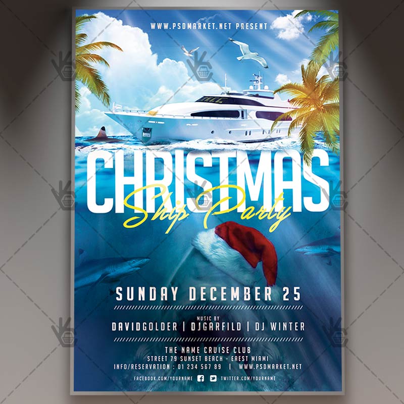 Download Christmas Ship Flyer - PSD Template