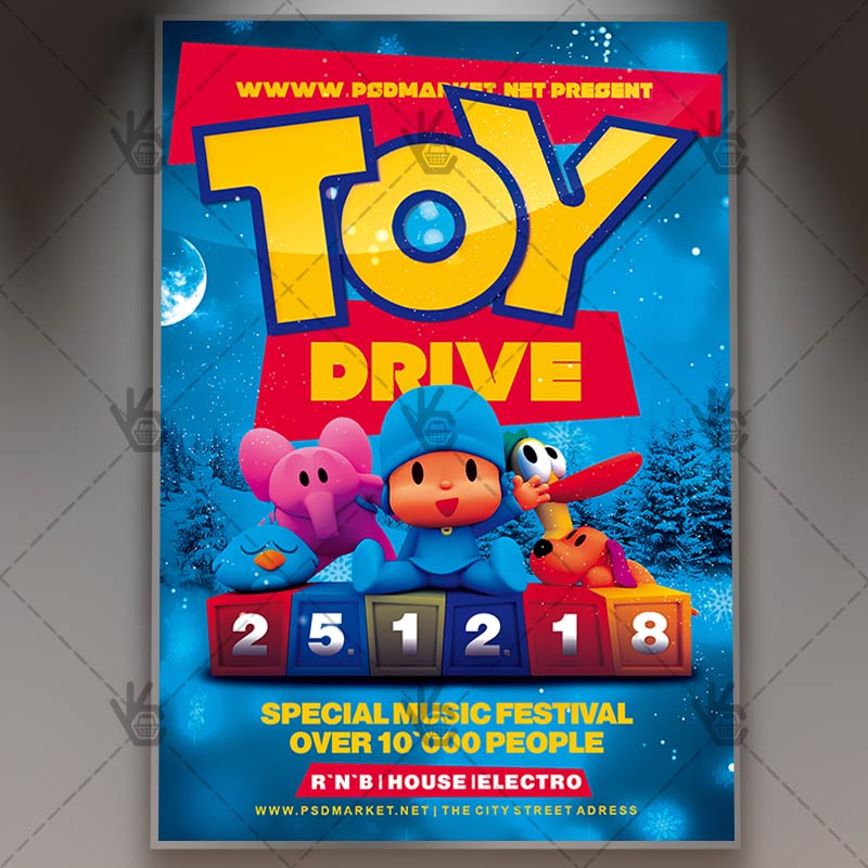 download christmas toy drive flyer psd template psdmarket toy drive flyer ideas